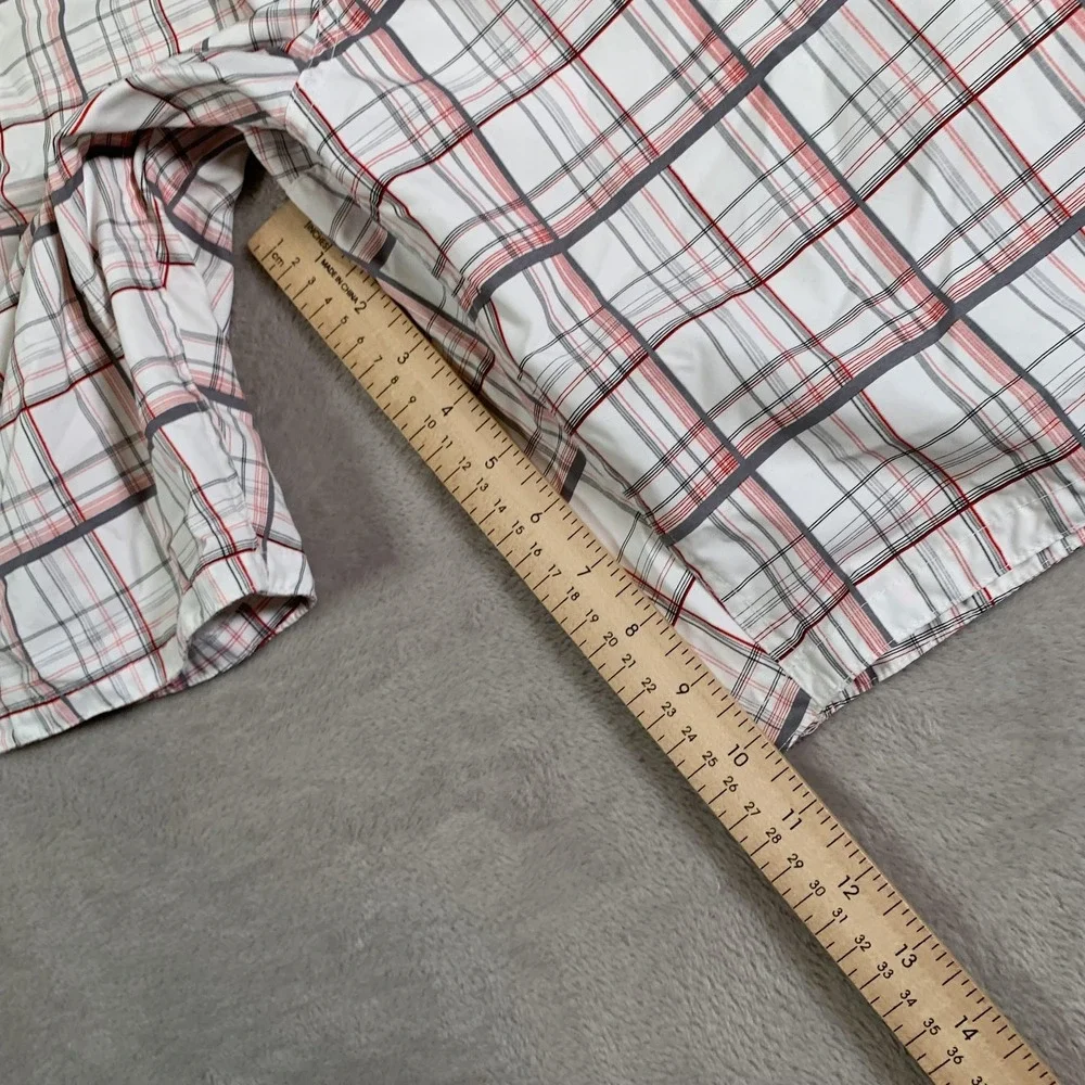 Nike Shorts Mens XL White Red Plaid Swim Trunks Mesh Lined Drawstring 397143-100